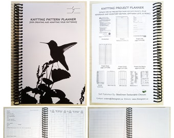 Knitting Project Planner (Knitting Planner / Knitting Journal) - A place to keep your knitting pattern details[Spiral Bound &Shipped to you]