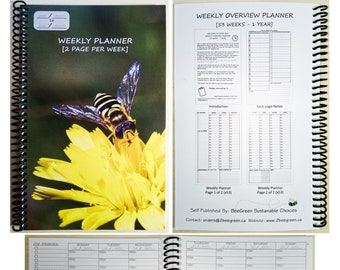 Weekly Overview Planner [SPIRAL BOUND] - Plan your weeks (Weekly Day Timers & To do lists) Weekly Planner -  [Undated]