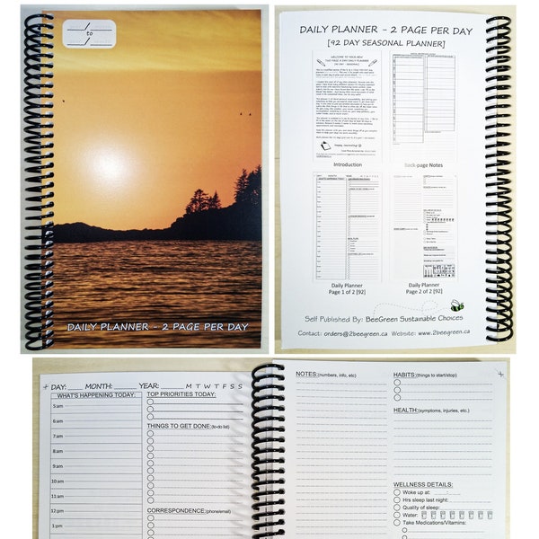 2 Pages per Day 2024 Planner Etsy