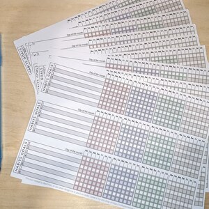 Confezione da 10 carte per il monitoraggio delle abitudini (2 lati, a colori) - Raggiungi i tuoi obiettivi - Tieni traccia dei tuoi propositi e delle tue abitudini - Buoni propositi per il nuovo anno e per tutti i giorni