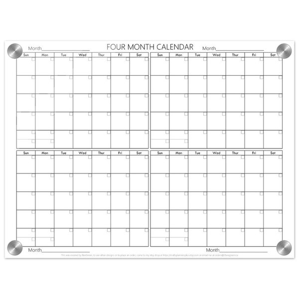 12 Month Dry Erase Wall Calendar Etsy 12 Month Dry Erase Wall Calendar Etsy