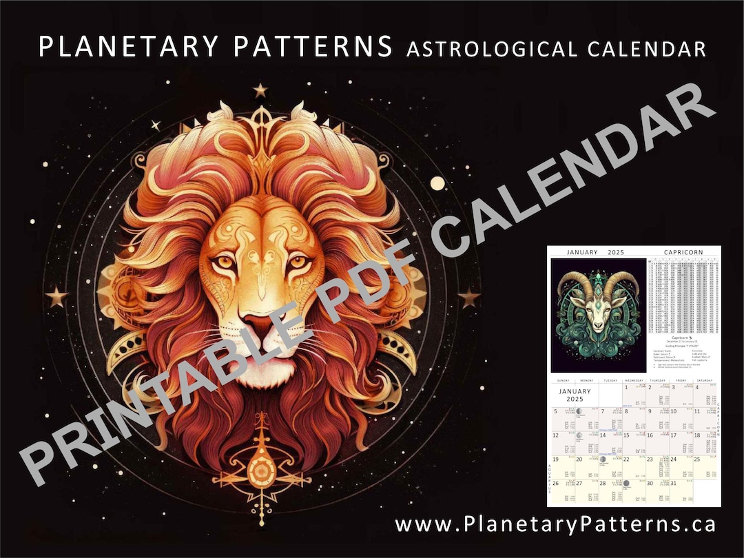 2026 Astrological Calendar - EASTERN Time Zone - Printable PDF - Etsy