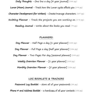 Other Journals & Planners I sell