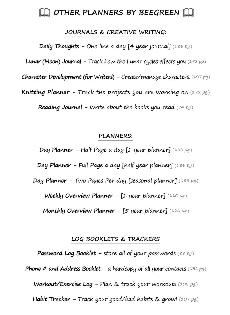 Other Journals & Planners I sell