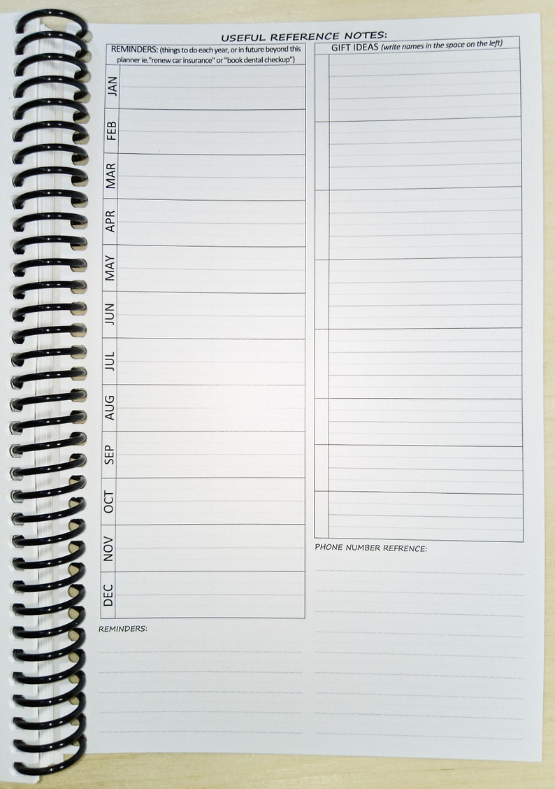 Säsongsplanerare för 2 sidor per dag [Odaterad spiralbunden anteckningsbok] bild 7