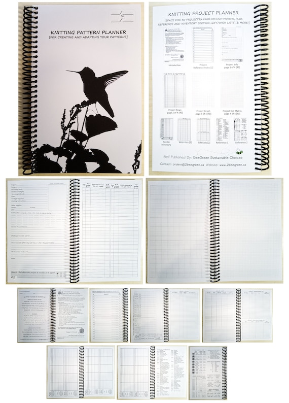 Knitting Project Planner knitting Planner / Knitting Journal A Place to  Keep Your Knitting Pattern Detailsspiral Bound &shipped to You 