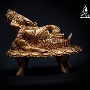 Brass Ganesha statue, 7 CM Brass Ganesh Idol, Brass Ganesha for Home, Temple, Corner, Gifts, Office, Pooja n new beginnings.