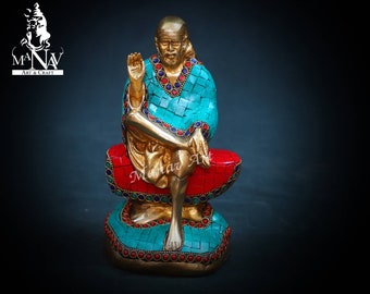 SAI BABA Statue, Brass Shirdi Sai Baba Statue, Handmade Sai baba statue for Home, Temple, Sathya Sai Baba statue, Believer of all Religions