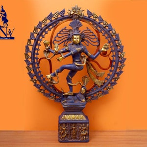 Brass Nataraj - 65CM  Brass nataraja statue, Large natraj idol, dancing shiva, nataraj for home, temple, corner, yoga hall, office, gifts.