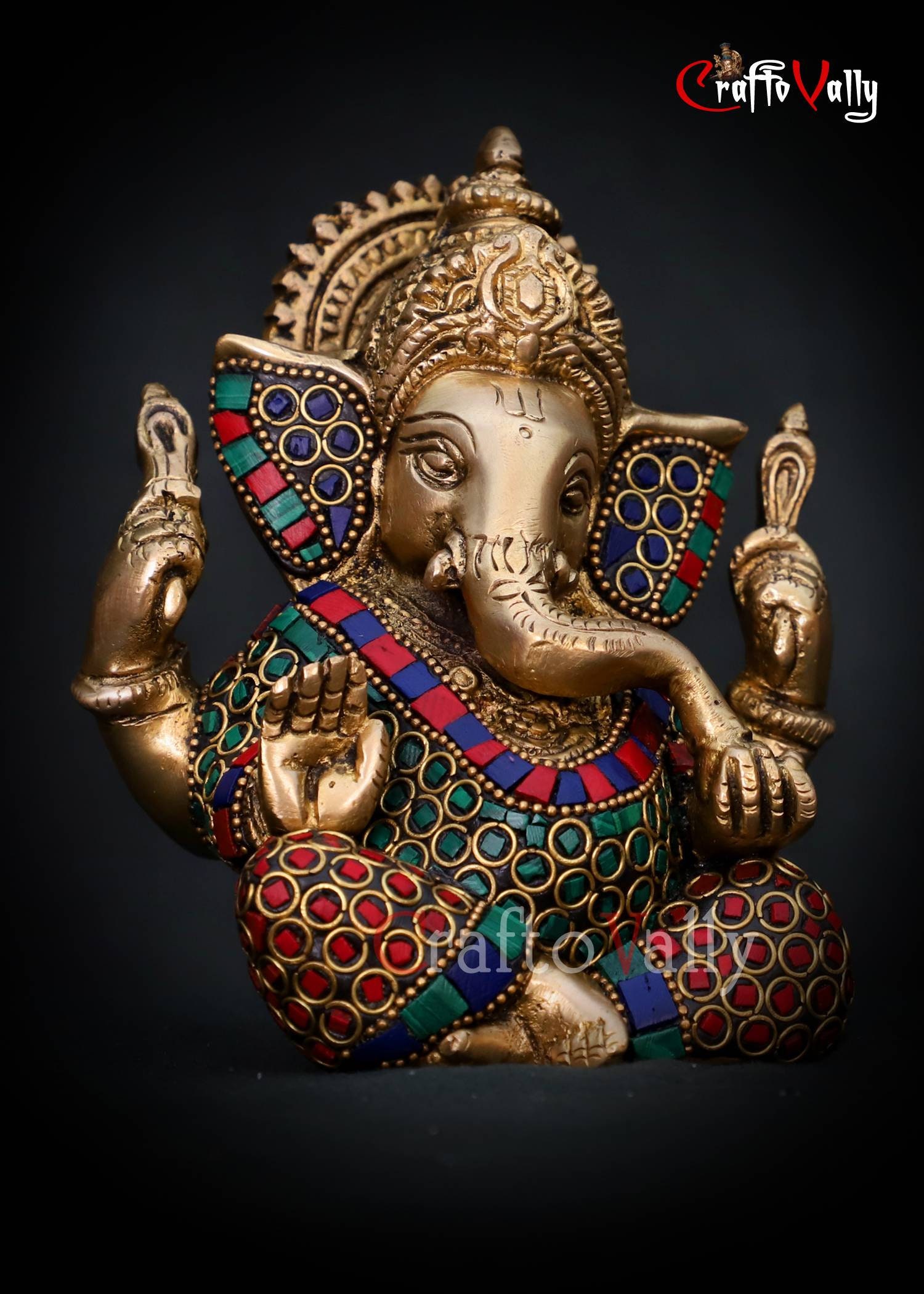 Craftovally brass ganesh statue 15CM brass ganesha ganesha Etsy