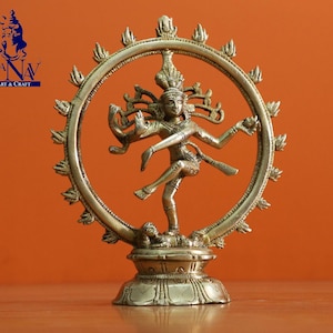 Nataraj statue- 20CM  Brass nataraja statue, Large natraj idol, dancing shiva, nataraj for home, temple, corner, yoga hall, office, gifts.