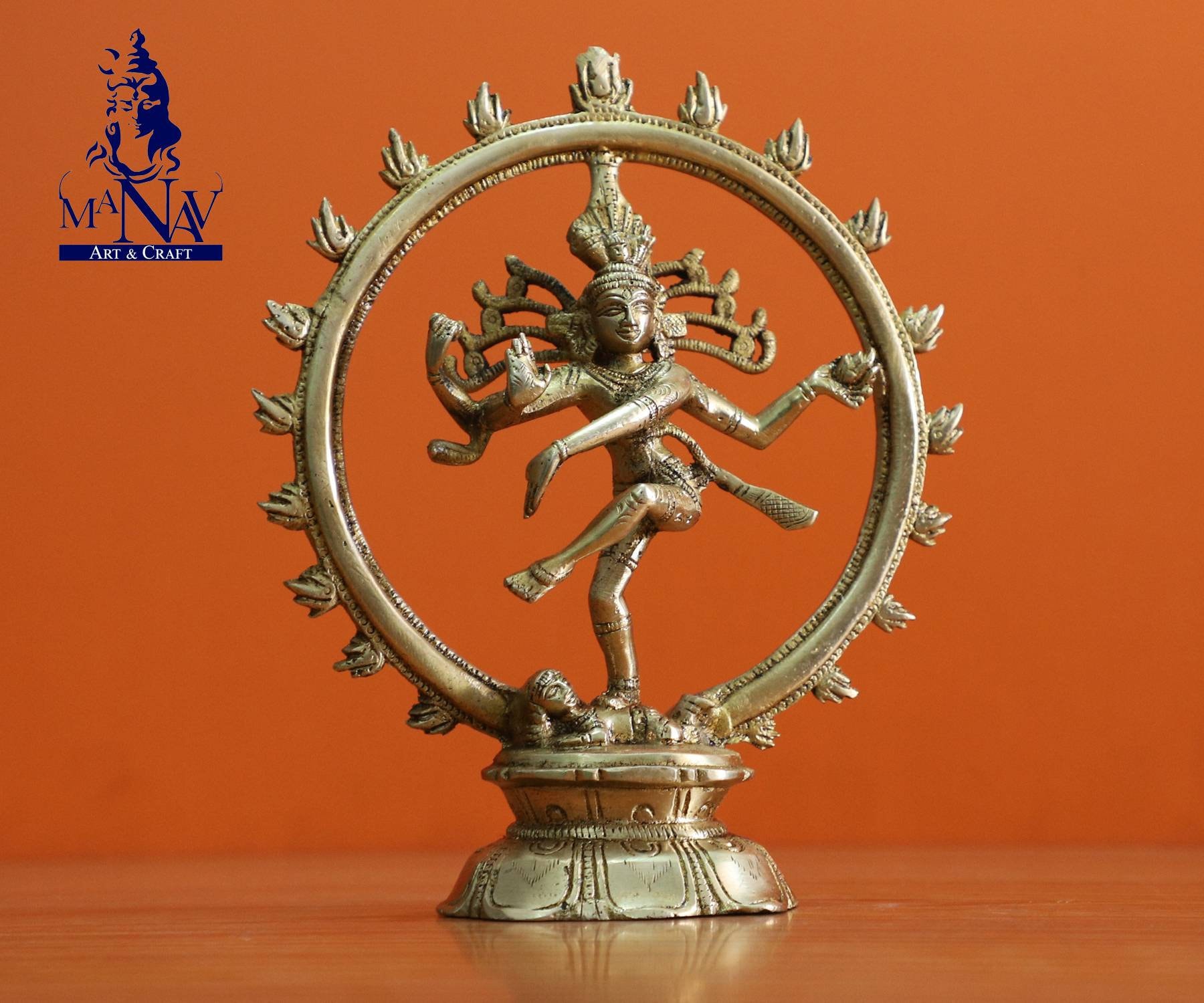 Nataraj statue- 20CM  Brass nataraja statue, Large natraj idol, dancing shiva, nataraj for home, temple, corner, yoga hall, office, gifts.