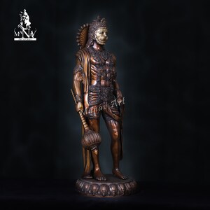 Messing Hanuman Statue- 58CM Messing Hanuman Statue, Hanuman Idol, Lord Hanuman Figur, Hanuman Statue für Tempel, Haus, Dekor, Pooja, Geschenk