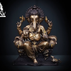 Ganesha on Flower 6 Inchs - Etsy