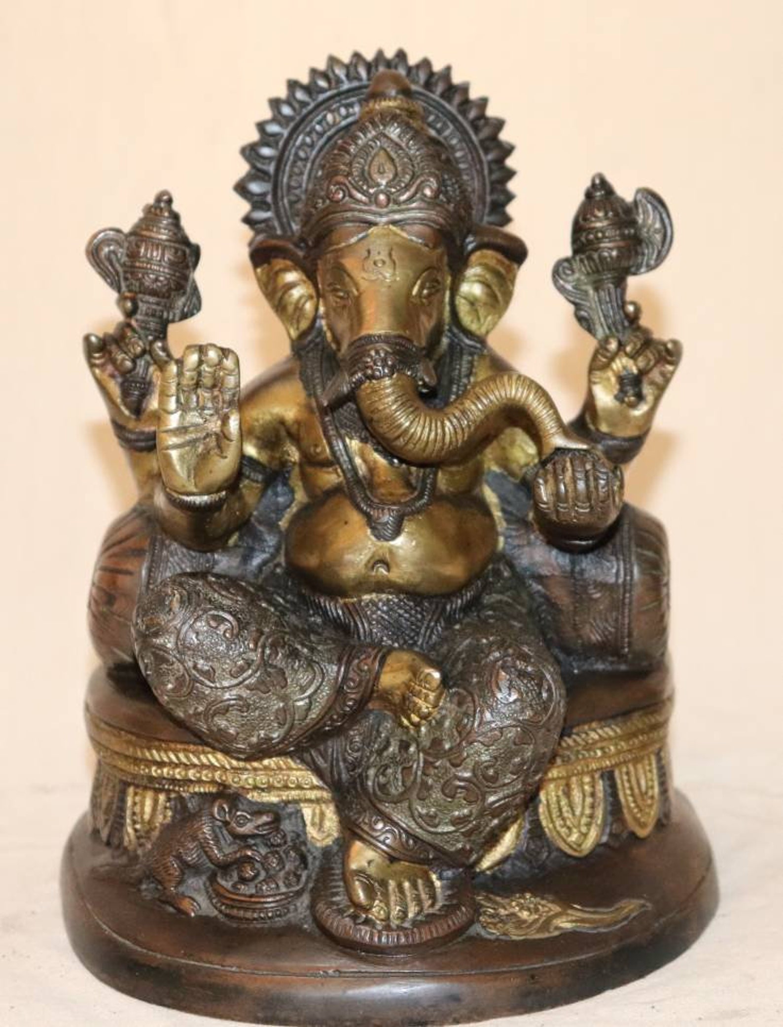 Brass Ganesha 20CM Statue Ganesh Idol Brass God Ganesha Etsy