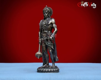 Resin Hanuman statue- 27CM Statue, Bajrangbali Statue, Ram Bhakt Hanuman, Standing Hanuman for Home, Office, Temple, Corner, décor,Gift