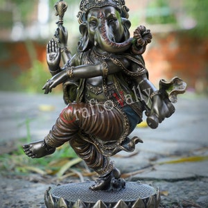 Resin Ganesh statue- 20CM Ganesha Statue, Ganpati Idol, Ganesh Figurine, Elephant Head God, Ganesh for Home, Decor, Temple, Corner, entrance