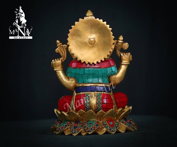 真鍮の置物   ガネーシャ像  高さ20センチ  インド 楽天市場】インドの神様ガネーシャの置物 真鍮製の大きな