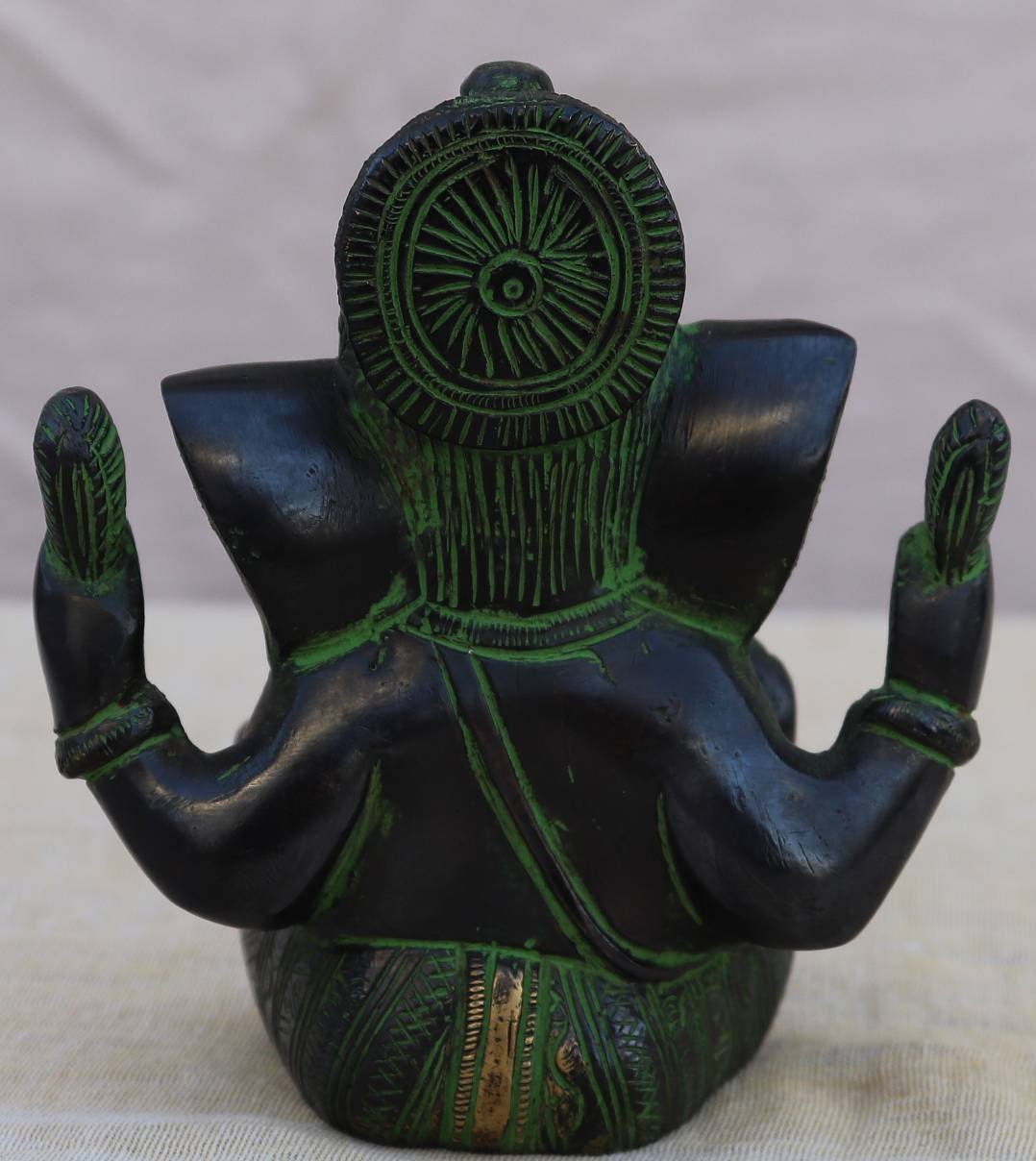 真鍮製ガネーシャ像：幸運の神象、4インチの置物 - Etsy 日本