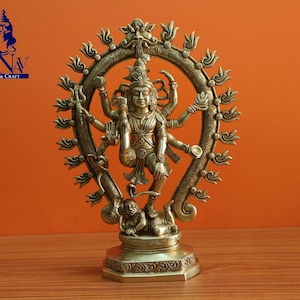 Brass Nataraj statue- 41CM  Brass nataraja statue, Nataraj idol, dancing shiva, nataraj for home, temple, corner, yoga hall, office, gifts.