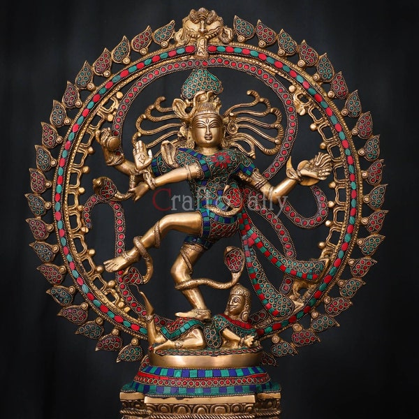 Brass Nataraj statue, 50 CM Big Nataraj Statue, Dancing Shiva statue, Nataraj for Home, Decor, Temple, Corner, Yoga Hall, Office, Gifts.