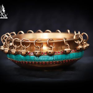 Brass Bells Urli Bowl: Traditional Home Decor Gift (8 CM)