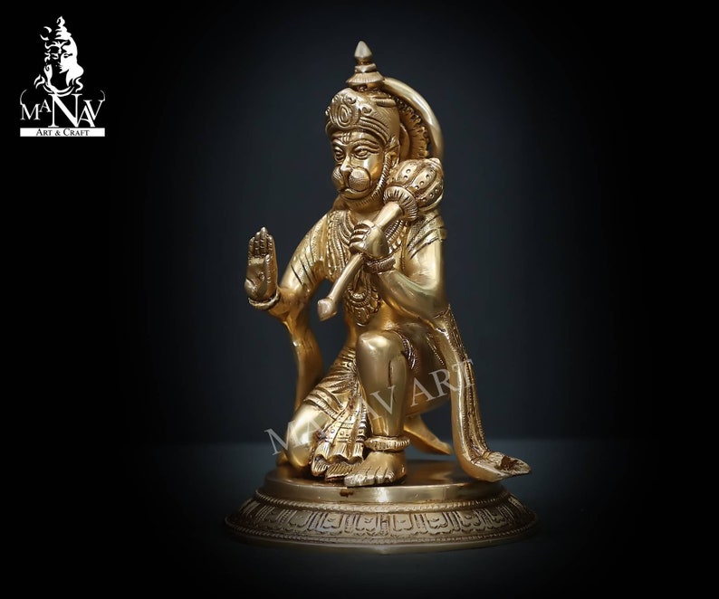 Brass Hanuman Statue 21 CM Hanumana Idol Maruti Nandan - Etsy