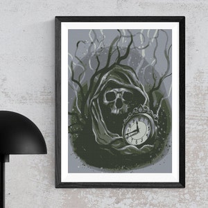 Skull Dark cross stitch pattern/ digital PDF cross stitch pattern