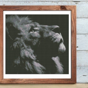 Lion Dark cross stitch pattern/ digital PDF cross stitch pattern