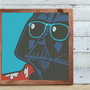 Darth Vader Pop Art cross stitch pattern/ digital PDF cross stitch pattern