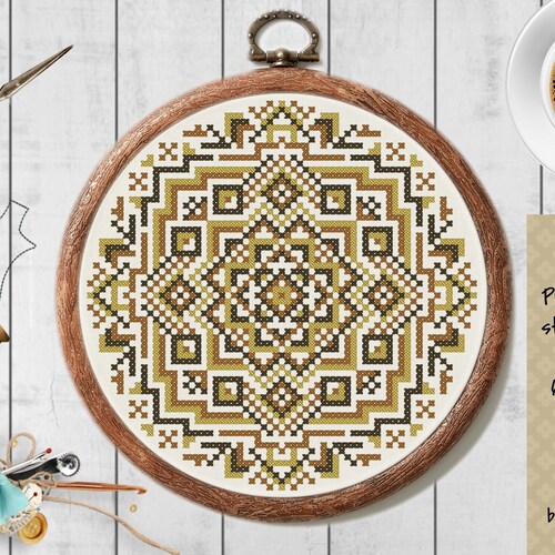 Mandala Cross Stitch Pattern 1 Instant Download Instant PDF Download