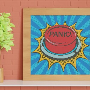 Panic Pop Art Cross Stitch Pattern/ Digital PDF Cross Stitch Pattern - Etsy