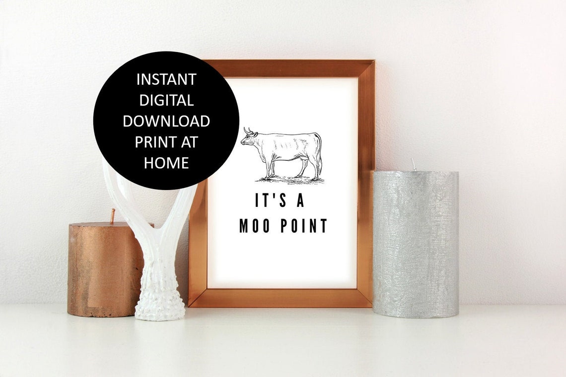 It's a moo point Funny Friends Joey quote print with Etsy