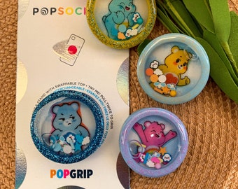 Care bear phone grip/ care bear badge reel / Popsocket
