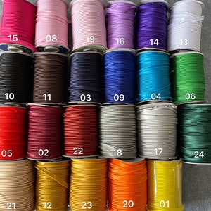 Satin piping 23 colors to choose from