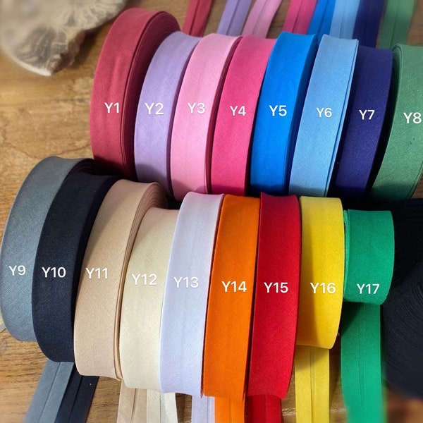 20mm cotton bias 17 colors to choose from