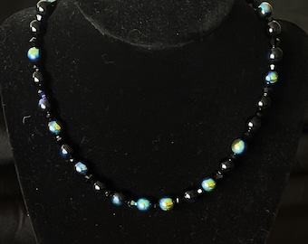 15-Inch Black Aurora Borealis Choker