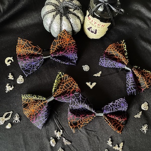 Multicolor Spider Web Hair Bow