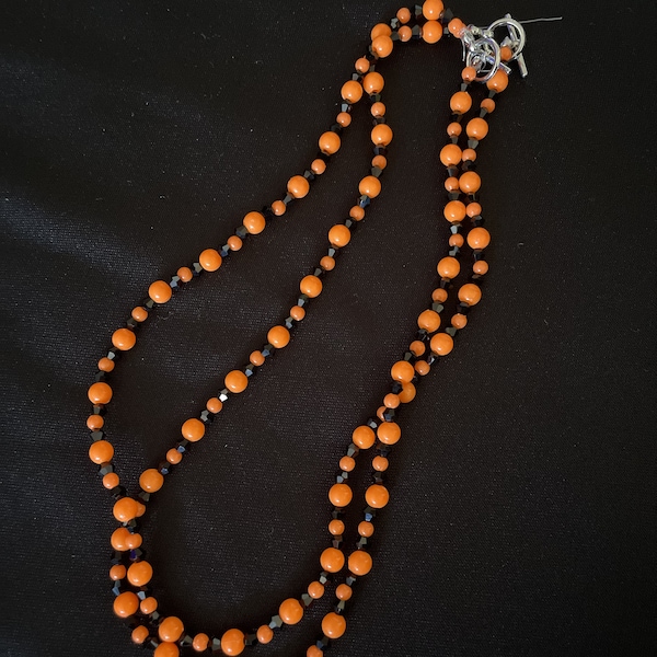 Orange and Black Necklace