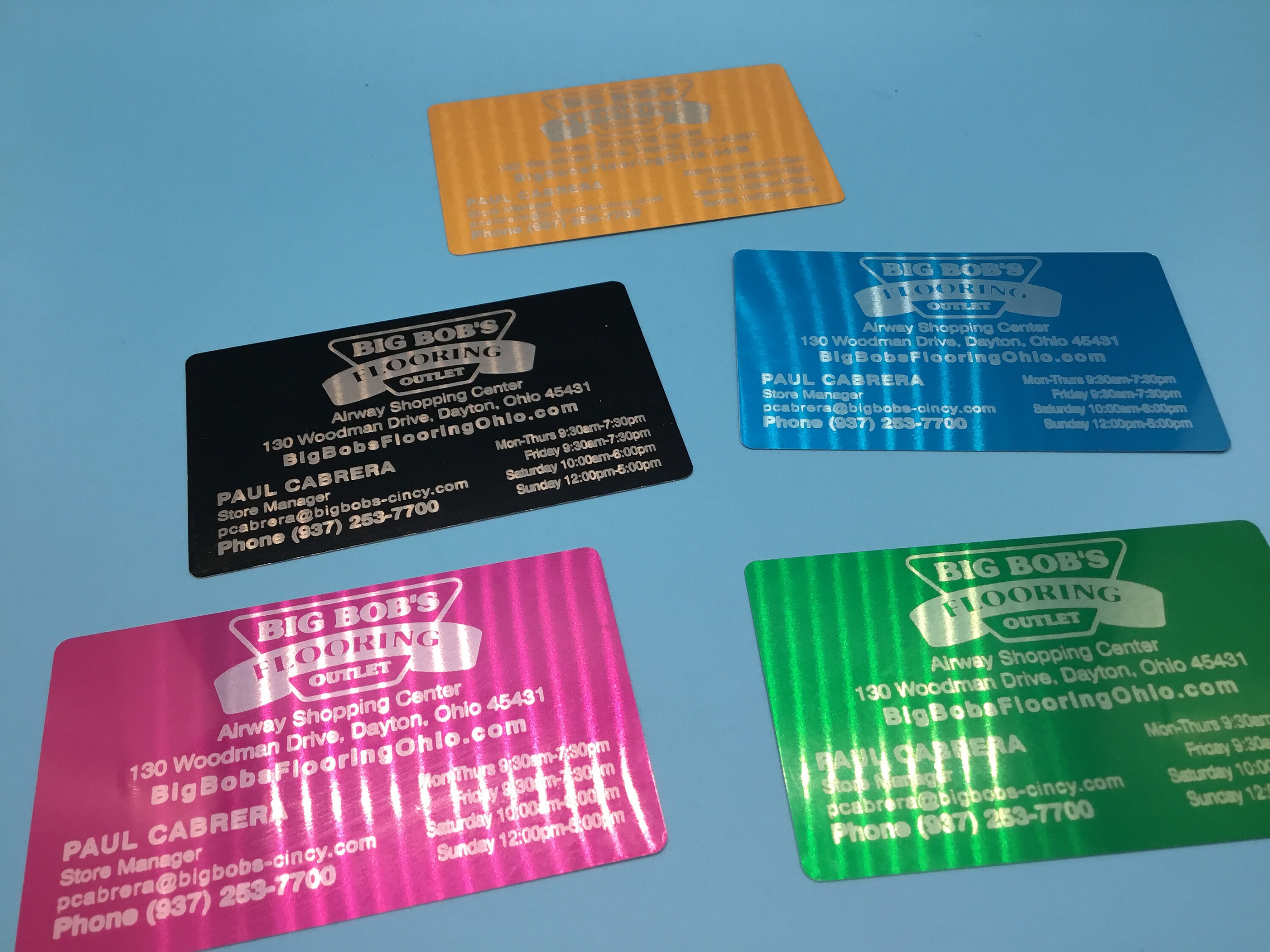 Anodized Aluminum Business Cards set of 10 Personalized Etsy