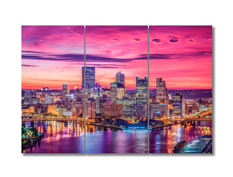 Pittsburgh Wall Art, Pittsburgh Home Decor, Pittsburgh City, Pittsburgh