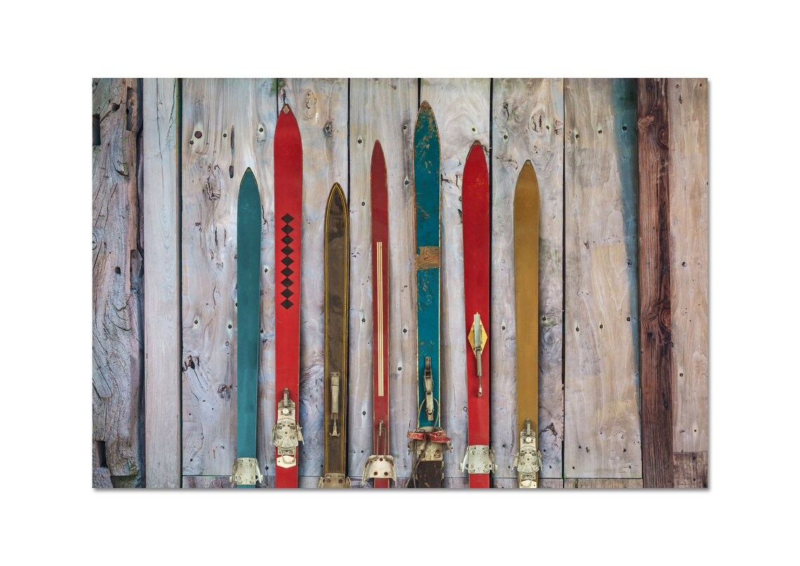 Skiing wall art skiing canvas skiing wall decor winter Etsy