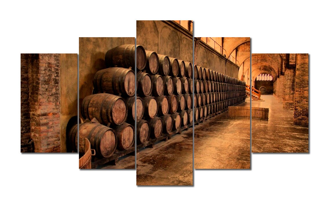 Wine Barrels Canvas Wall Art Wine Cellar Wall Art Canvas Etsy UK