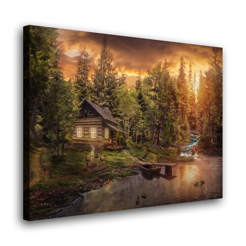 Cabin in the Wood Wall Art Cabin in the Woods Photo Fantasy Etsy