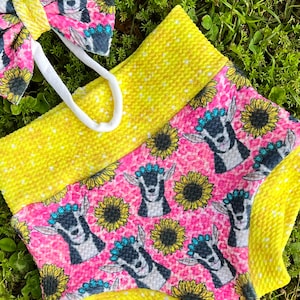 Sunflower and Goats High Waisted Bummie and Bow Outfit/Baby Girl Sunflower Bummie Set/Bummies/Shorts/Shorties/Baby Bummies/Toddler Bummers/