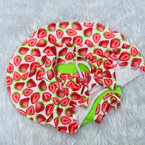 Hoch taillierte Erdbeer Bummie und Schleife Set/Baby Girl Skirted Bummie/Tropical Fruit Bummies/Bummies/Bummie Shorts/Shorties/Geburtstag Outfit