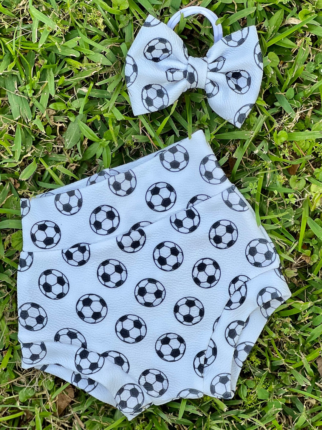 Baby Girl Soccer Outfit/soccer Bummies/hight Waisted Bummie/bummies