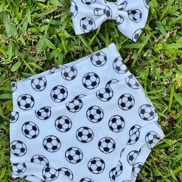 Baby Girl Soccer Outfit/Soccer Bummies/Hight Waisted Bummie/Bummies/Shorts/Shortmies/Bloomers