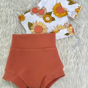 Gender Neutral Hight Waisted Bummie/Baby Girl Solid Bummies/Baby Boy Bummies/Toddler Bummies/Bummies/Shorts/Shortmies/Bloomers/Diaper Cover