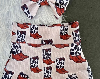 Conjunto de botas vaqueras para bebé: ropa vaquera para bebé, conjunto para niño pequeño, hecho a mano en EE. UU.